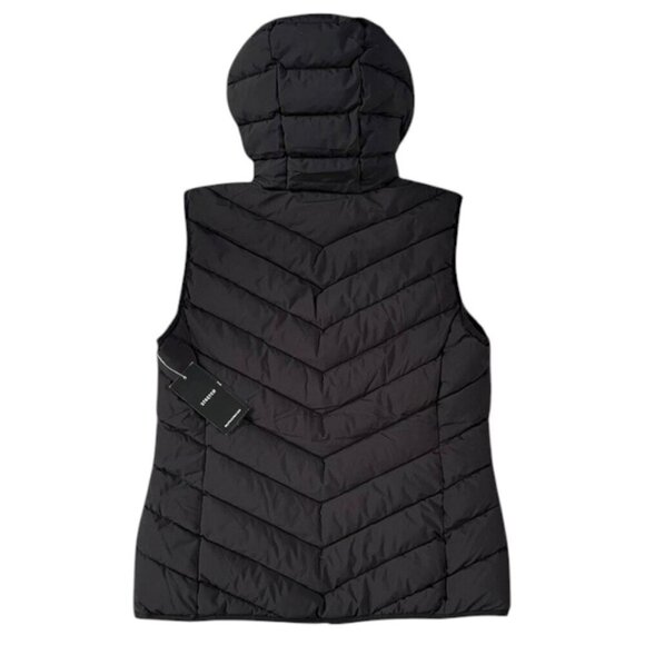 Lauren Ralph Lauren Women's Hooded Stretch Puffer Black Vest Medium NWT $150 - Picture 11 of 16